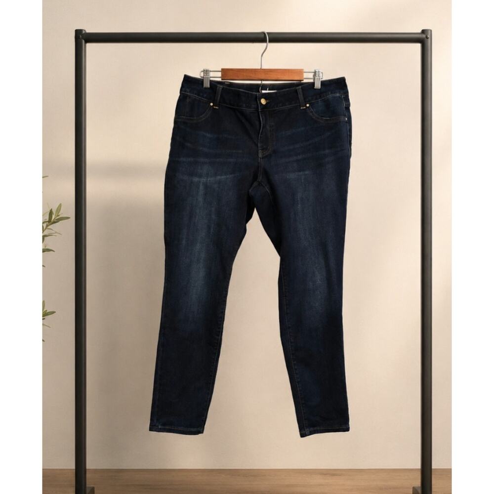 Meritage Dark Blue Denim Jeans Size 18 W Skinny Cut New